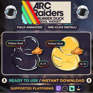 アニメーションラバーダックゴールウィジェット - Arc Raidersスタイル - Tactical Stream Pet