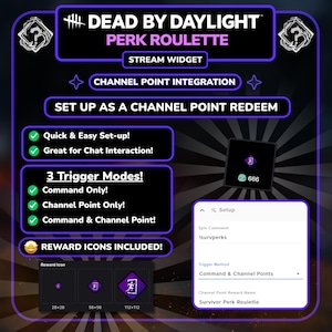 Random DBD Perk Roulette Widget | Animated Randomizer for Dead by Daylight | Twitch StreamElements OBS image 6