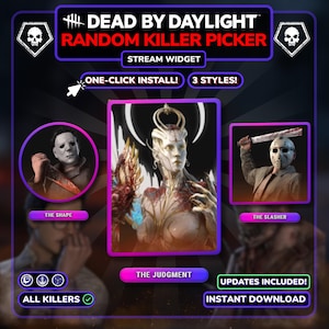 Widget aleatorio de asesinos de DBD / Twitch StreamElements OBS / Haunted by Daylight
