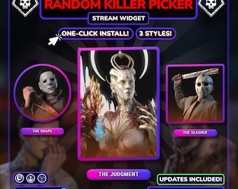 Widget aleatorio de asesinos de DBD / Twitch StreamElements OBS / Haunted by Daylight