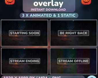 Animated Horror Stream Overlay: DBD Twitch Package (Digital Download)