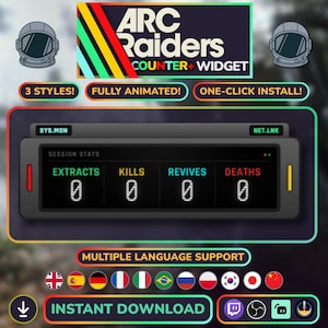 Animierter Arc Raiders Style Counter PLUS - Mehrsprachig, Auto-Save, Chat-Kommandos & SFX