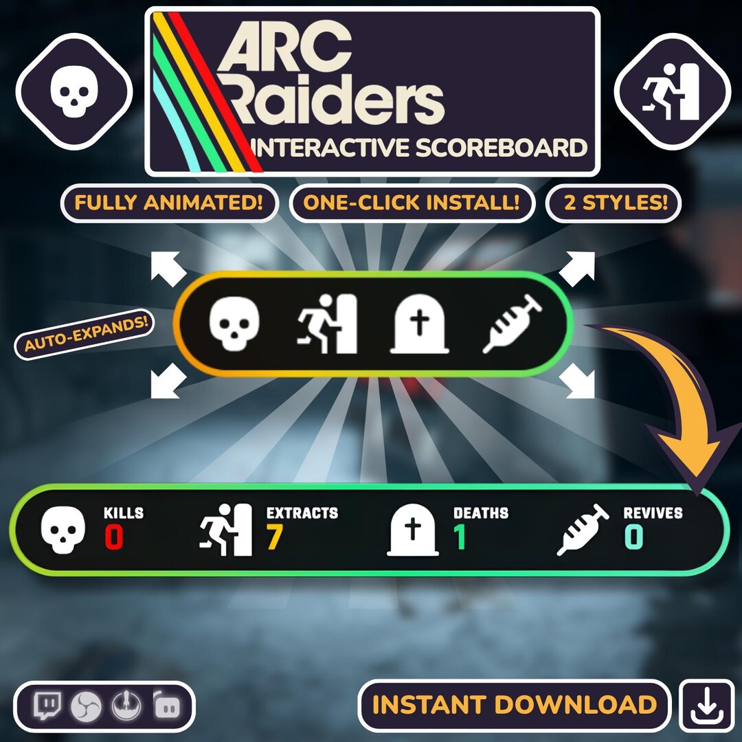 Animated ARC Raiders Scoreboard & Kill Counter | Interactive ...