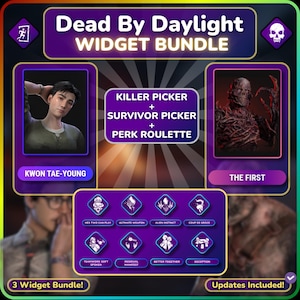 Ultimatives DBD Widget Bundle | AnimierteRrandomizers & Perk Roulette | 3 Widgets | Twitch StreamElements OBS
