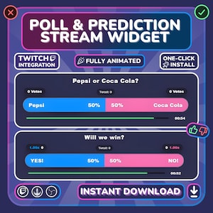 Twitch-omröstning och förutsägelseöverlägg: Animerade live-röstningsresultat