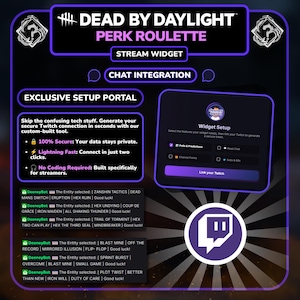 Random DBD Perk Roulette Widget | Animated Randomizer for Dead by Daylight | Twitch StreamElements OBS image 5