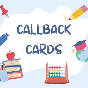 Cartes de rappel pour le préscolaire