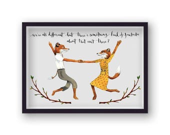 Fantastic Mr Fox We&#39;re All Different Print