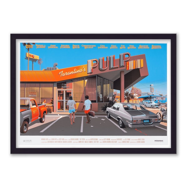 Pulp fiction diner reimagined movie poster