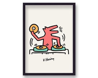 Keith Haring DJ signiert