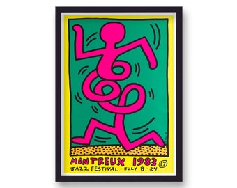 Keith Haring 1983 Montreux Jazz Festival Poster