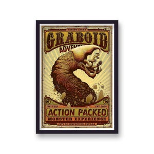 Tremors Graboid Vintage Sideshow Style Alternative Movie Poster