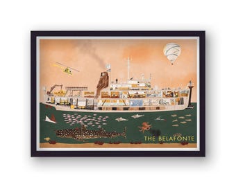 The life aquatic v2 reimagined movie poster