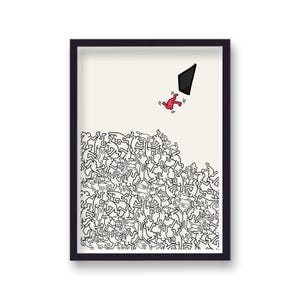 Keith Haring che cade