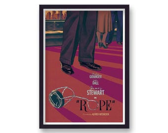 Póster alternativo de la película La soga de Alfred Hitchcock v4