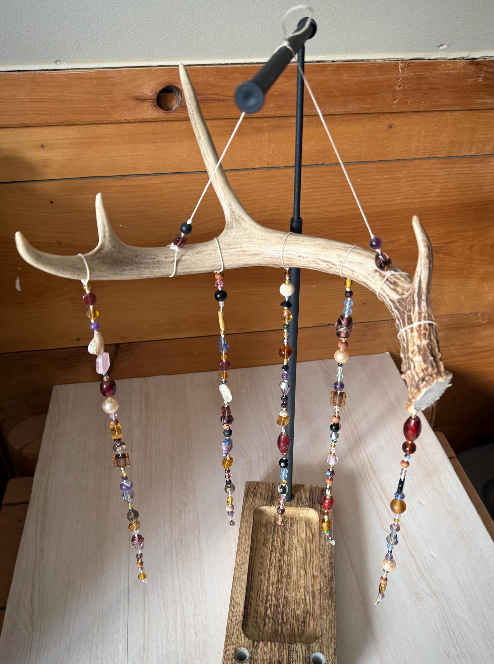 Antler Suncatcher With Upcycled Vintage Beading - Etsy