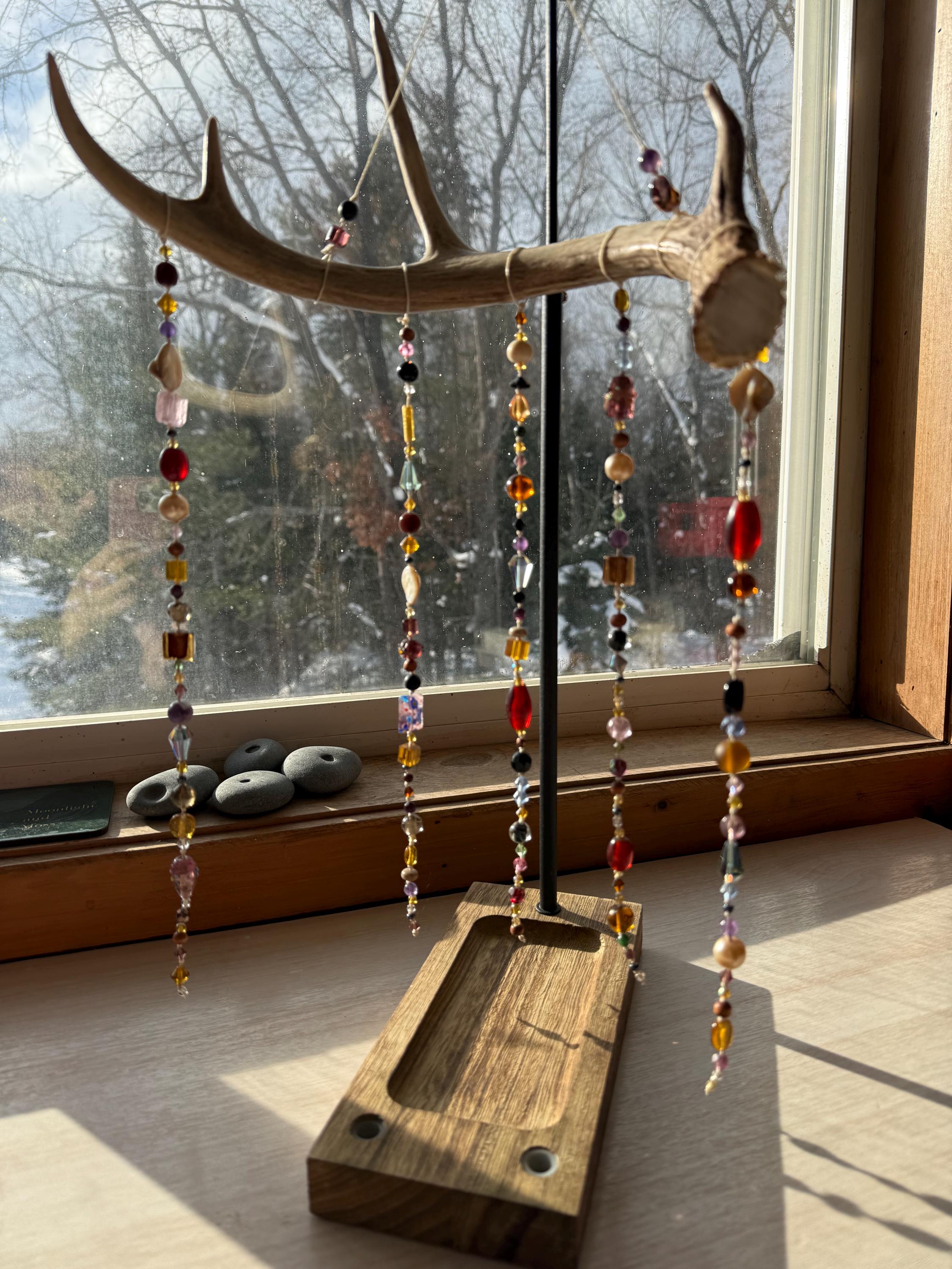 Antler Suncatcher With Upcycled Vintage Beading - Etsy
