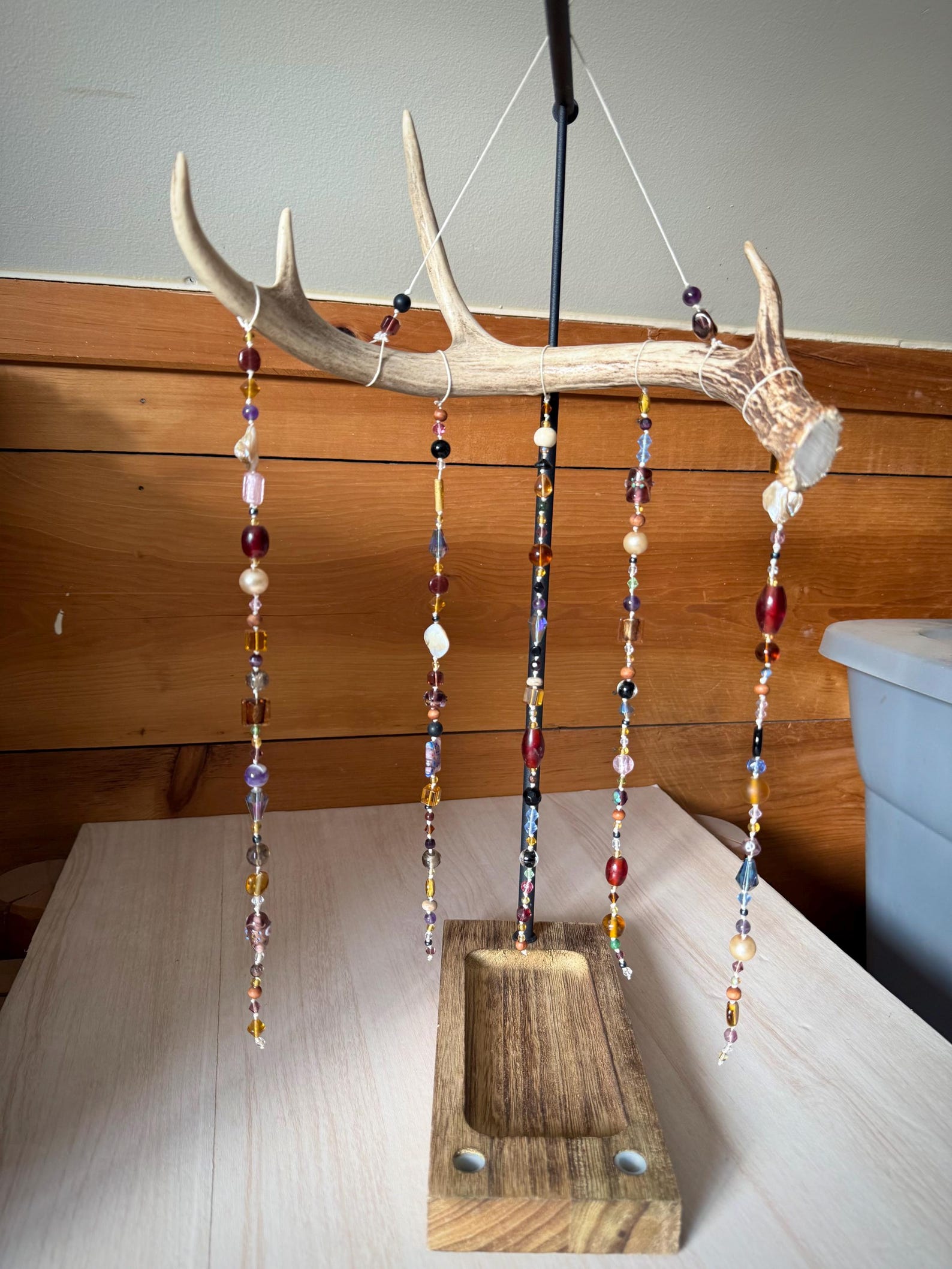 Antler Suncatcher With Upcycled Vintage Beading - Etsy