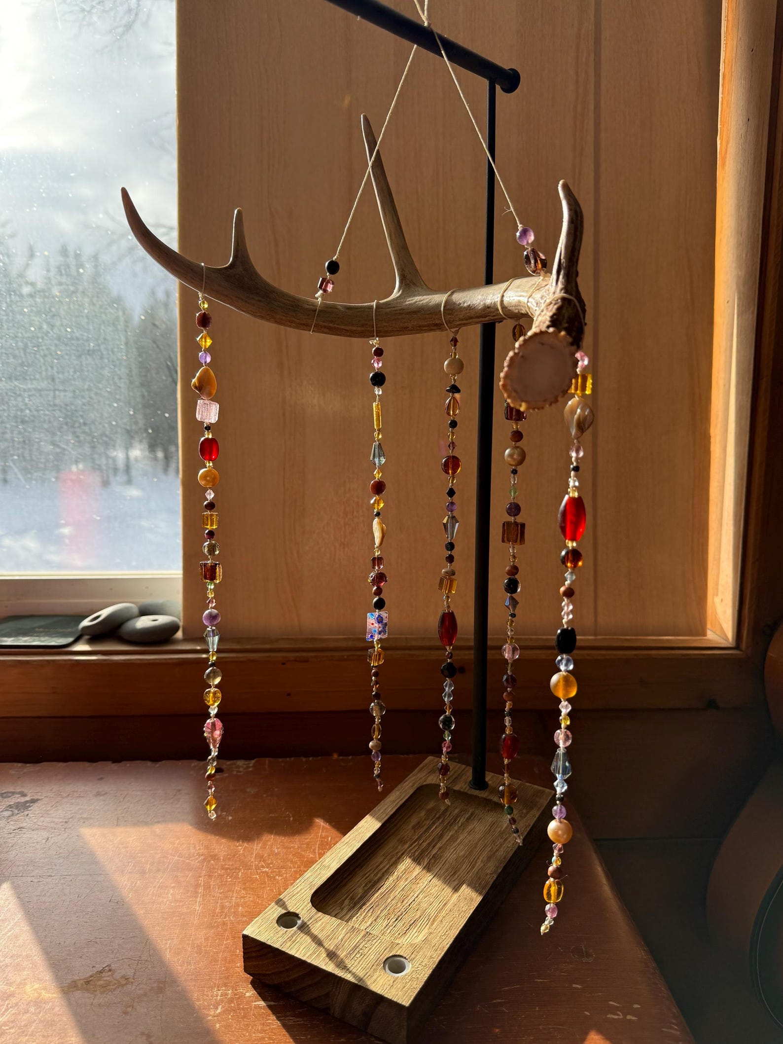 Antler Suncatcher With Upcycled Vintage Beading - Etsy