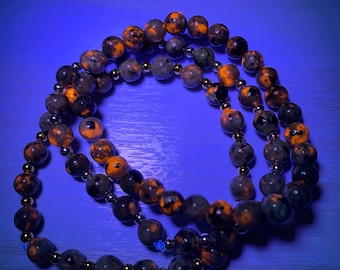Yooperlite Beaded Bracelet, Michigan Made Jewelry, Lake Superior