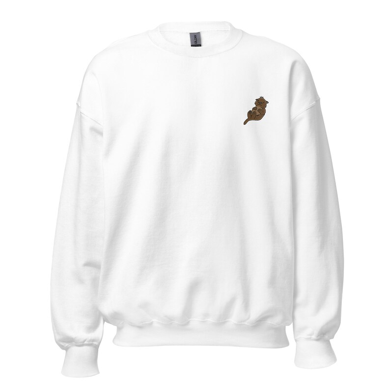 Otter Pattern Print Women Crewneck Sweatshirt