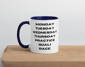 Formula 1 Racing Coffee Mug, Charles Leclerc, Max Verstappen, F1 Grand Prix, Toto Wolff, Monaco Grand Prix, Racecar, Just an Incident