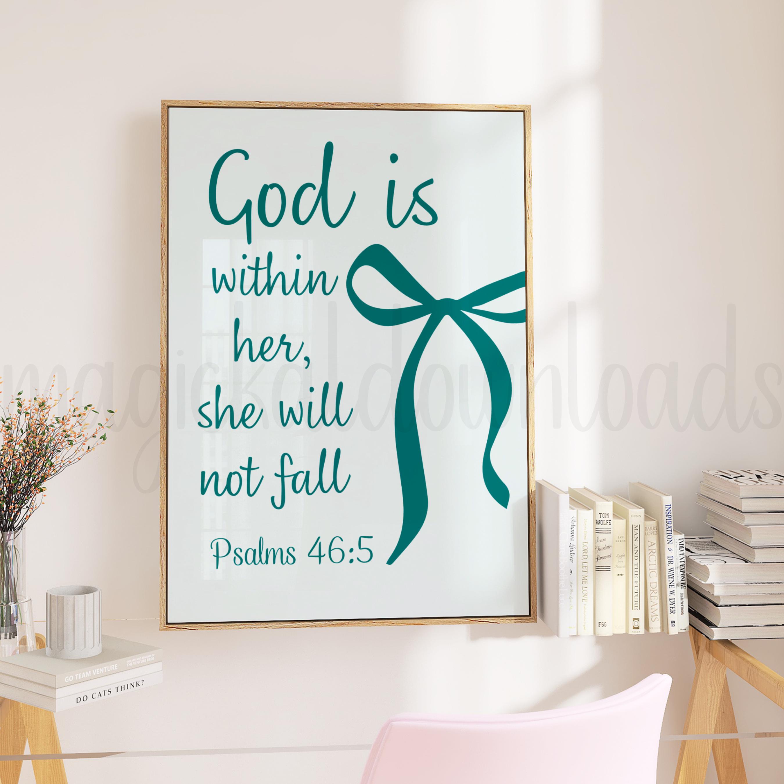Coquette Teal Christian Printable Wall Art Bible Verse Scripture Dorm ...