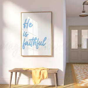 Blue Christian Printable Wall Art Blue Bible Verse Dorm Room Wall Art Blue Scripture Wall Decor Jesus Wall Art Digital Art Jesus Poster