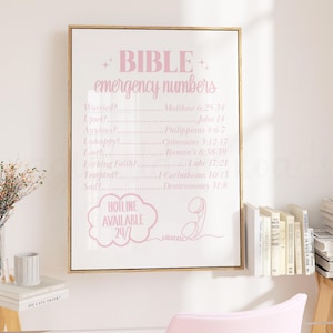 Pink Christian Wall Art, Bible Verse Print, Pink Scripture Poster, Dorm Room Wall Art, Clean Girl Wall Decor, Light Pink Christian Wall Art