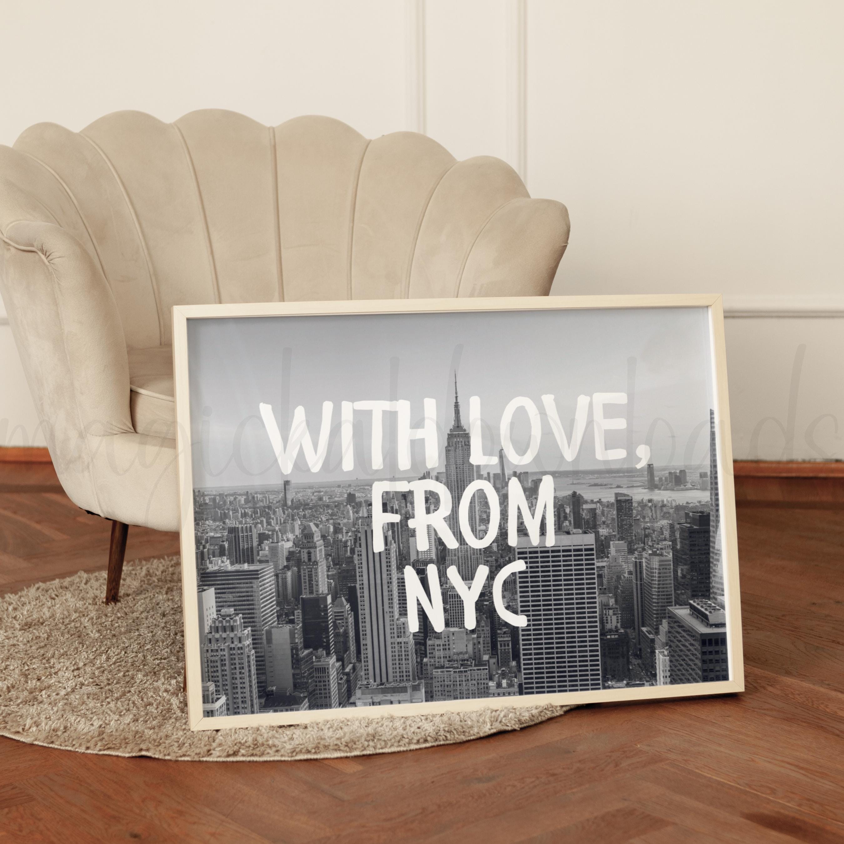 NYC Wall Art, New York City Skyline Print, Black White Poster - Etsy