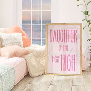 Pink Christian Printable Wall Art Christian Girl Dorm Room Wall Art Kids Room Wall Decor Pink Typography Wall Art Digital Art