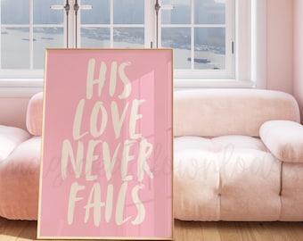 Preppy Pink Christian Printable Wall Art, Bible Verse Dorm Room Wall Art, Pink Scripture Wall Decor, Pink Jesus Print, Bible Verse Poster