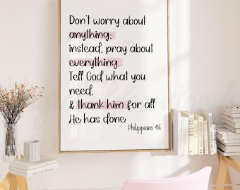 Light Pink Christian Printable Wall Art, Pink Bible Verse Dorm Room Poster, Pink Wall Decor, Scripture Print, Pink Bible Verse Poster