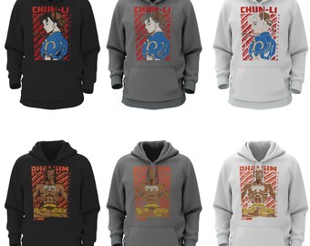 Street Fighter Graphic Hoodie - Black | Ryu, Ken, Bison, Sagat, Vega, Chun Li, Zangief, Dhalsim, Guile, Blanka