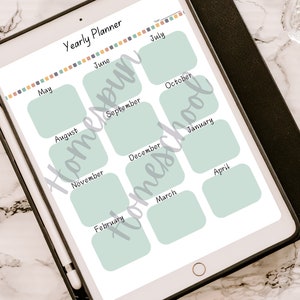Yearly Planner for Homeschool, Teacher, Parent, Kids, Students----PRINTABLE