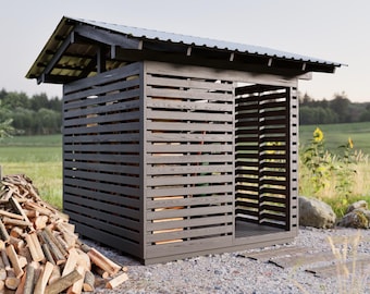 Woodshed DIY Build Plans PDF | 8ft x 8ft | 3 cord