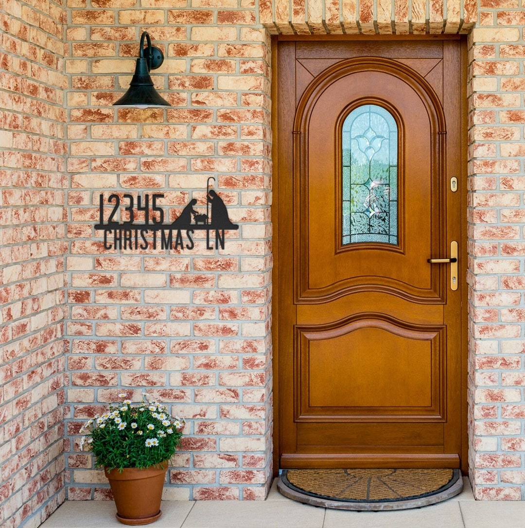 Personalized Nativity Scene Address Sign Custom Christmas Etsy