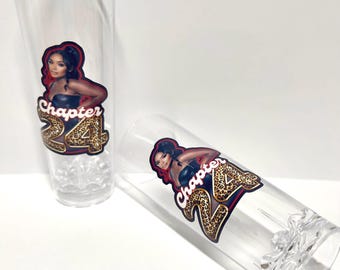 Personalized Photo Shot Cups: Girls Trip Birthday Favors Cheetah Leopard Print