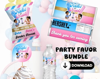 Fades or Braids Gender Reveal Party Favor Bundle (Digital Download)
