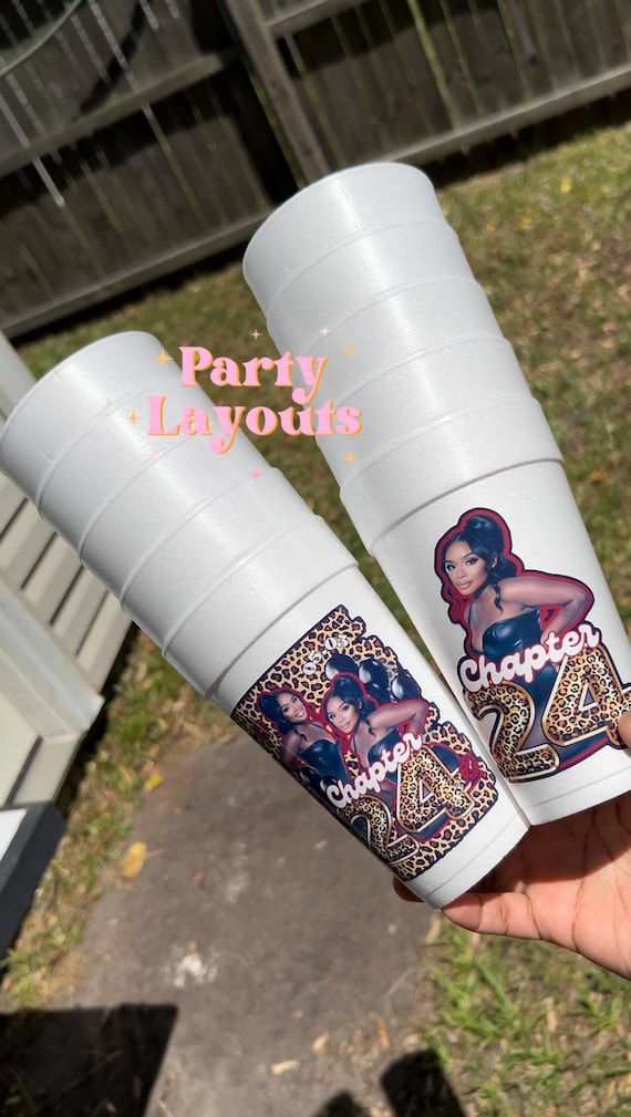 Custom Photo Foam Cups: Personalized Birthday Party Favors