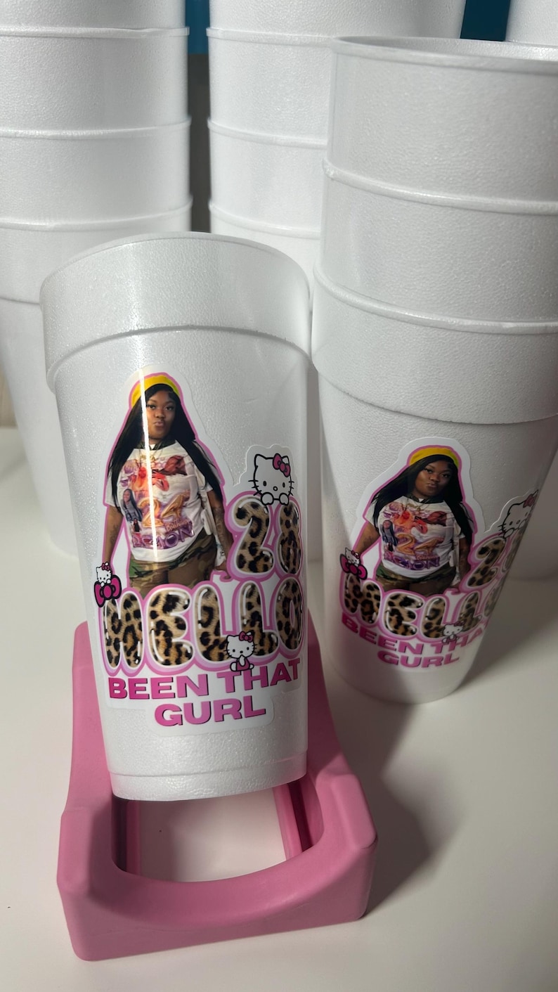 Custom Photo Foam Cups, Personalized Party Favor, 20oz image 6