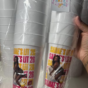 Custom Photo Foam Cups, Personalized Party Favor, 20oz image 5