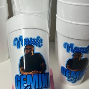 Custom Photo Foam Cups, Personalized Party Favor, 20oz image 9