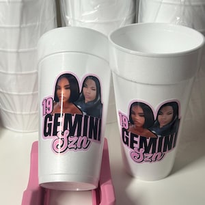 Custom Photo Foam Cups, Personalized Party Favor, 20oz image 8