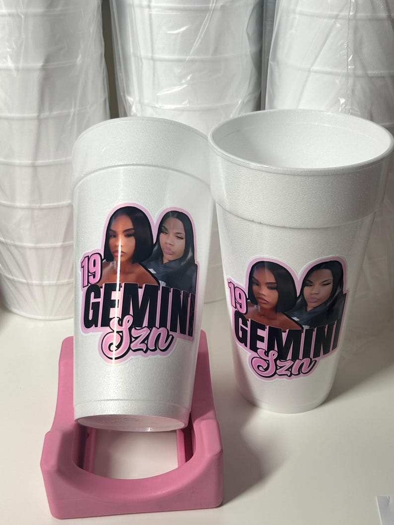 Custom Photo Foam Cups, Personalized Party Favor, 20oz image 8