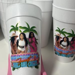 Custom Photo Foam Cups, Personalized Party Favor, 20oz image 7