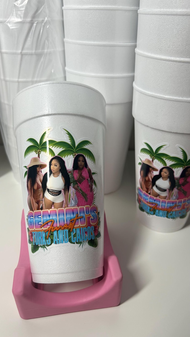 Custom Photo Foam Cups, Personalized Party Favor, 20oz image 7