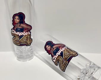 Custom Shot Glasses, Girls Trip, Birthday Party Favor, Cheetah Print, Face, Name, Zodiac Design, Acrylic Shot Cups,Personalized