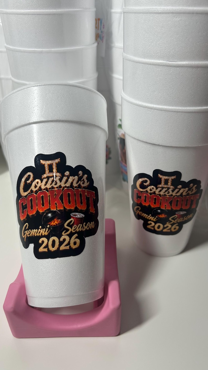 Custom Photo Foam Cups, Personalized Party Favor, 20oz image 11