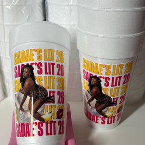 Custom Photo Foam Cups, Personalized Party Favor, 20oz image 4